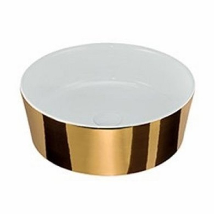 Керамическая раковина 44 см Hatria Happy Hour 7:00, желтое золото (YxSKB6)