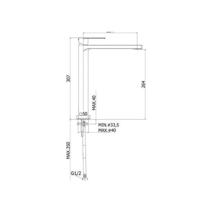Смеситель для раковины Paffoni Tango TA081CR Смеситель для раковины Paffoni Tango TA081CR