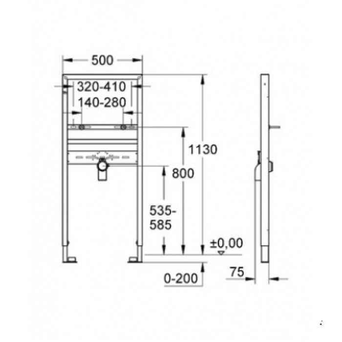 Инсталляция для раковины Grohe Rapid SL 38557001