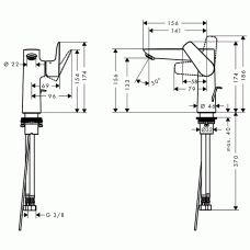 Смеситель для раковины Hansgrohe Talis E 71754000