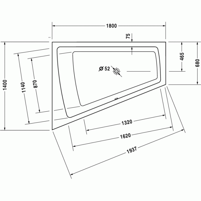 Paiova ванна асимметричная 180 см, левосторонняя 700222000000000 в интернет-магазине «Estet Room» Paiova ванна асимметричная 180 см, левосторонняя 700222000000000 в интернет-магазине «Estet Room»