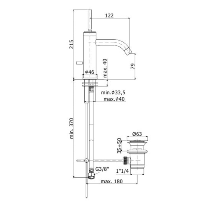 Смеситель для раковины Paffoni Fyne (FY075CR) Смеситель для раковины Paffoni Fyne (FY075CR)
