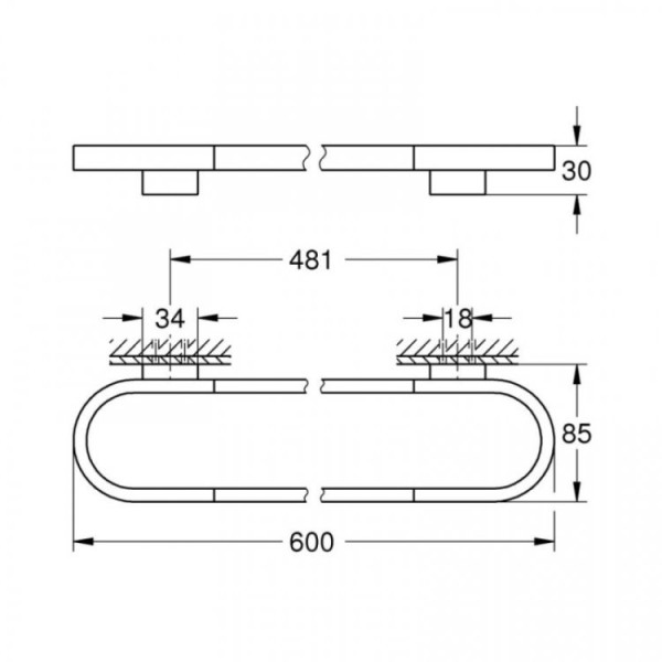 Grohe Selection Держатель для банного полотенца (41056000)