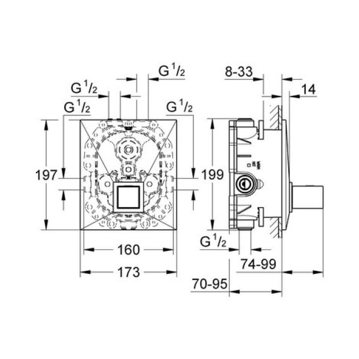 Термостатический смеситель Grohe Allure Brilliant 19887000