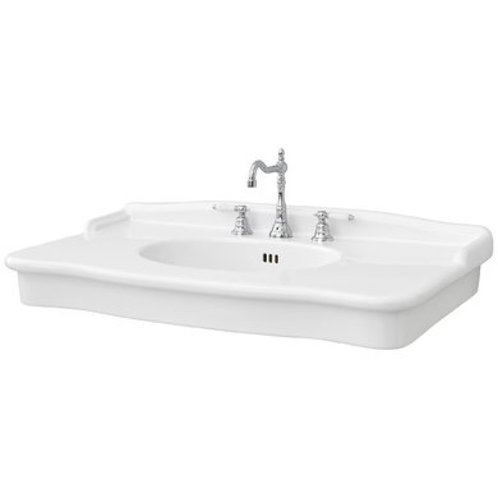 Керамическая раковина 112 см Artceram Hermitage, white glossy (HEL004 01;00)