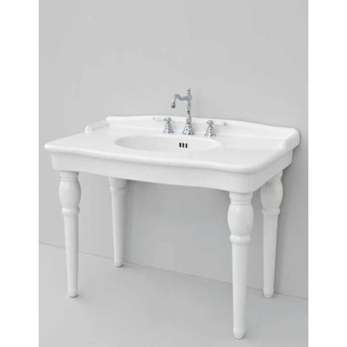 Керамическая раковина 112 см Artceram Hermitage, white glossy (HEL004 01;00)