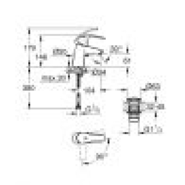 Grohe Eurosmart Смеситель однорычажный для раковины S-Size + нажимной донный клапан (23924002)