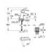 Grohe Eurosmart Смеситель однорычажный для раковины S-Size + нажимной донный клапан (23924002)