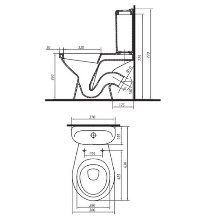 Унитаз Kolo Idol (1903300U) с сиденьем полипропилен