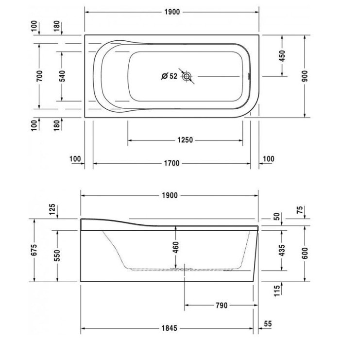 Esplanade ванна асимметричная 190 см 700281000000000 в интернет-магазине «Estet Room» Esplanade ванна асимметричная 190 см 700281000000000 в интернет-магазине «Estet Room»