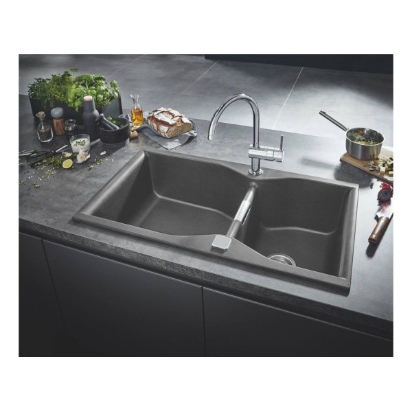 Мойдка для кухни Grohe 900х500 мм, Granite Grey (31658AT0)