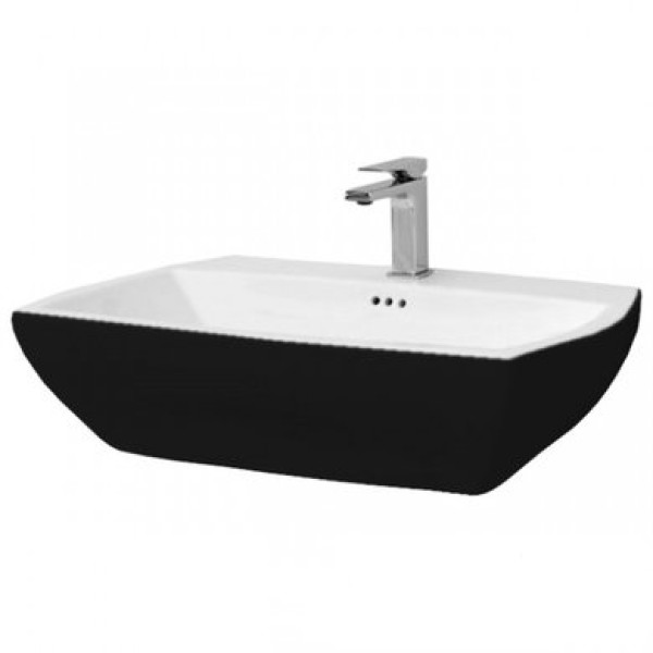 Керамическая раковина 70 см Artceram Jazz, white glossy/black bicolor (JZL005 01;50)
