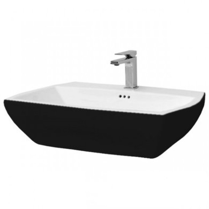 Керамическая раковина 70 см Artceram Jazz, white glossy/black bicolor (JZL005 01;50)