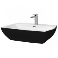 Керамическая раковина 70 см Artceram Jazz, white glossy/black bicolor (JZL005 01;50)