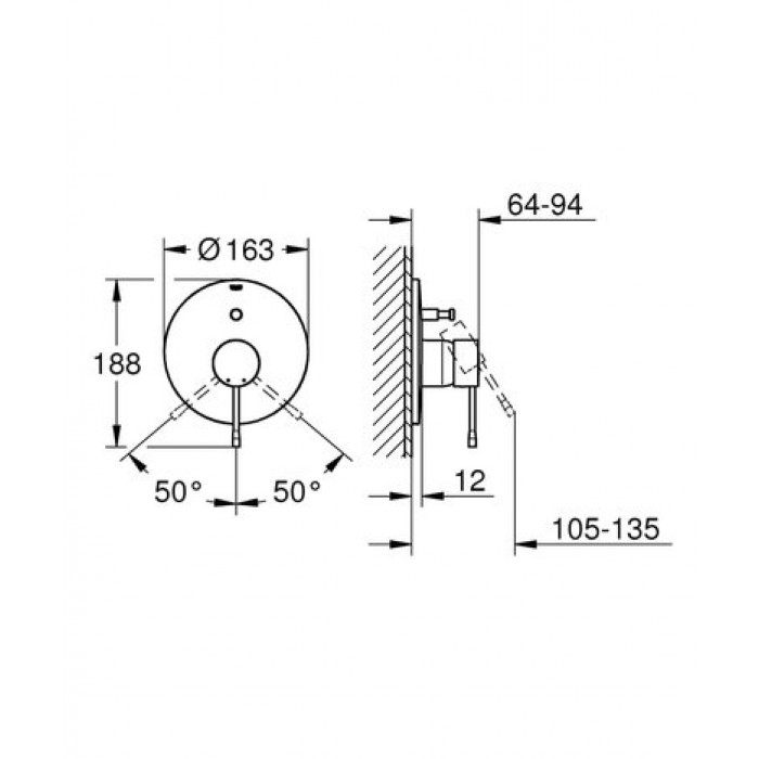 Смеситель для ванны Grohe Essence New 19285001