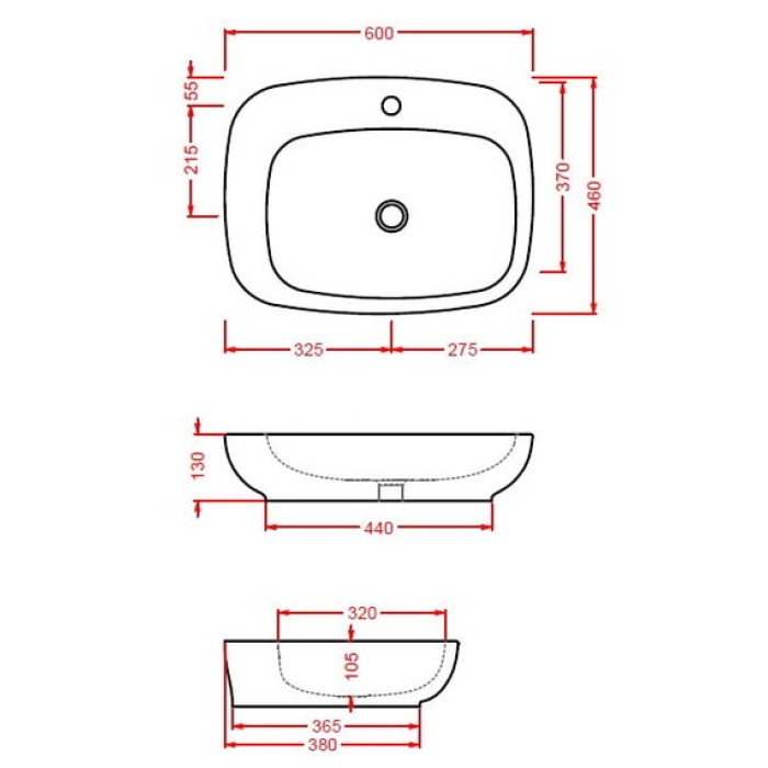 Керамическая раковина 60 см Artceram Dial, white glossy (DAL003 01;00)
