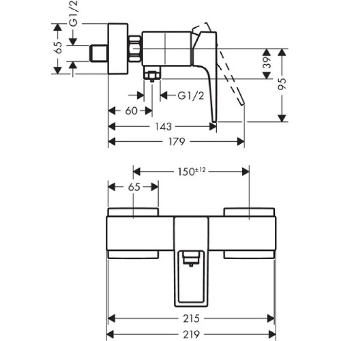 Смеситель для душа Hansgrohe Metropol 74560000
