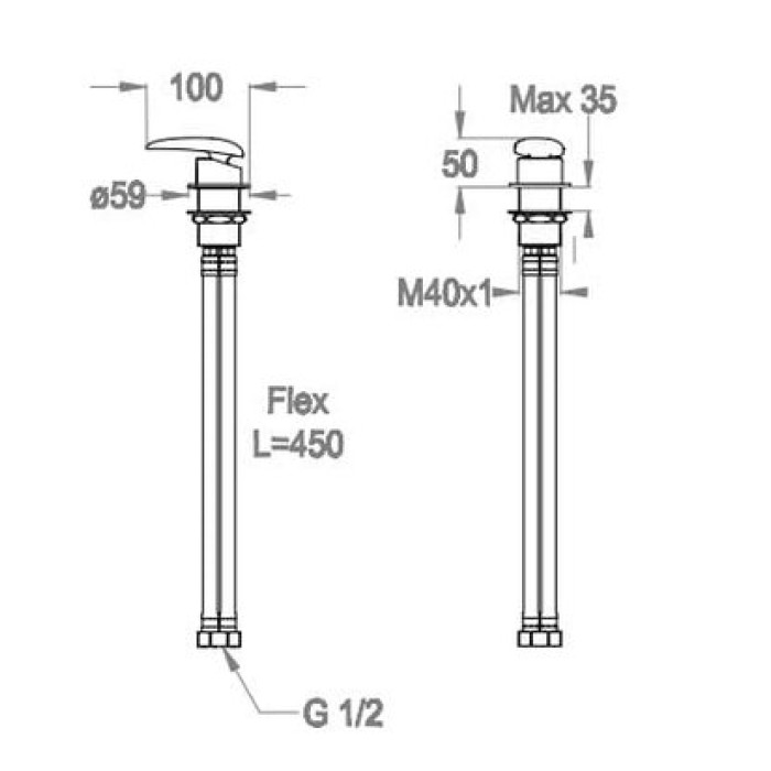 Смеситель для излива Fir Synergy Open 93 (93.9107.9.10.00) Смеситель для излива Fir Synergy Open 93 (93.9107.9.10.00)