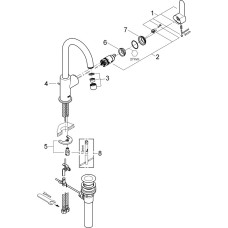 Grohe BauEdge Смеситель однорычажный для раковины L-Size (23093000)