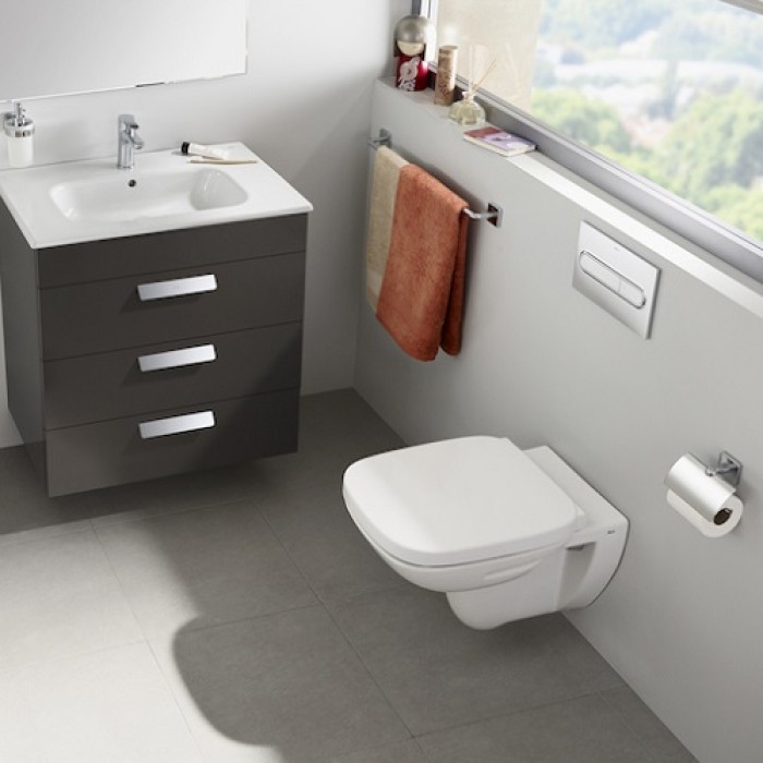 Унитаз подвесной Roca Debba Rimless (A34699L000) с сиденьем slow-closing