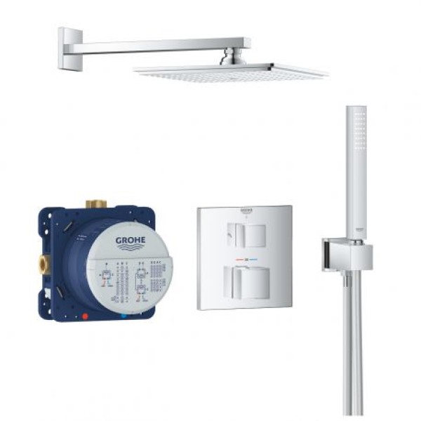 Плитка керамогранит Grohe Grohtherm Cube Душевая система с душем Rainshower Allure 230 (34741000) для пола