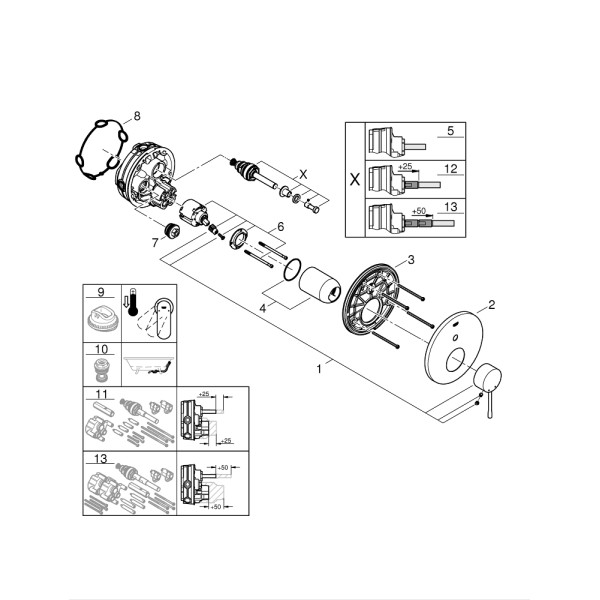 Grohe Essence Смеситель однорычажный с переключателем на 2 положения (24058AL1)
