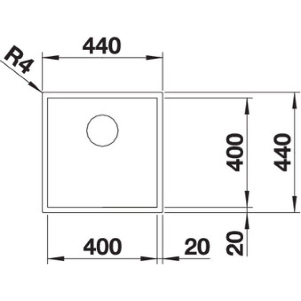 Мойка для кухни Blanco Zerox 400-U Durinox  521558