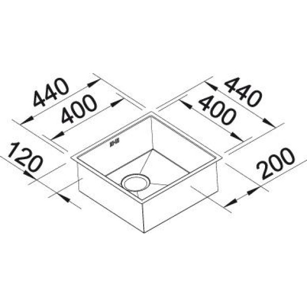 Мойка для кухни Blanco Zerox 400-U Durinox  521558