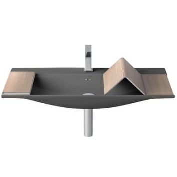 Керамическая раковина 90 см Artceram The One, grey olive (THL002 15;00)