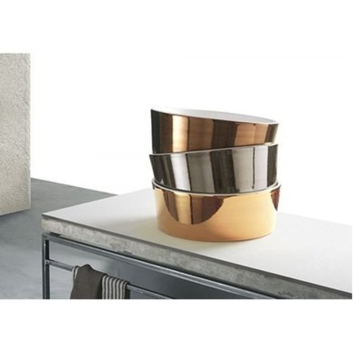 Керамическая раковина 44 см Hatria Happy Hour 7:00, красное золото (YxSK30) Керамическая раковина 44 см Hatria Happy Hour 7:00, красное золото (YxSK30)