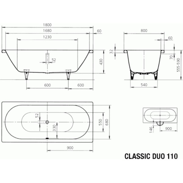 Kaldewei Classic Duo 180x80 (291034010001)