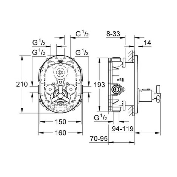 Термостатический смеситель Grohe Atrio 19392000