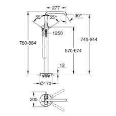 Напольный смеситель для ванны Grohe Essence New 23491DC1