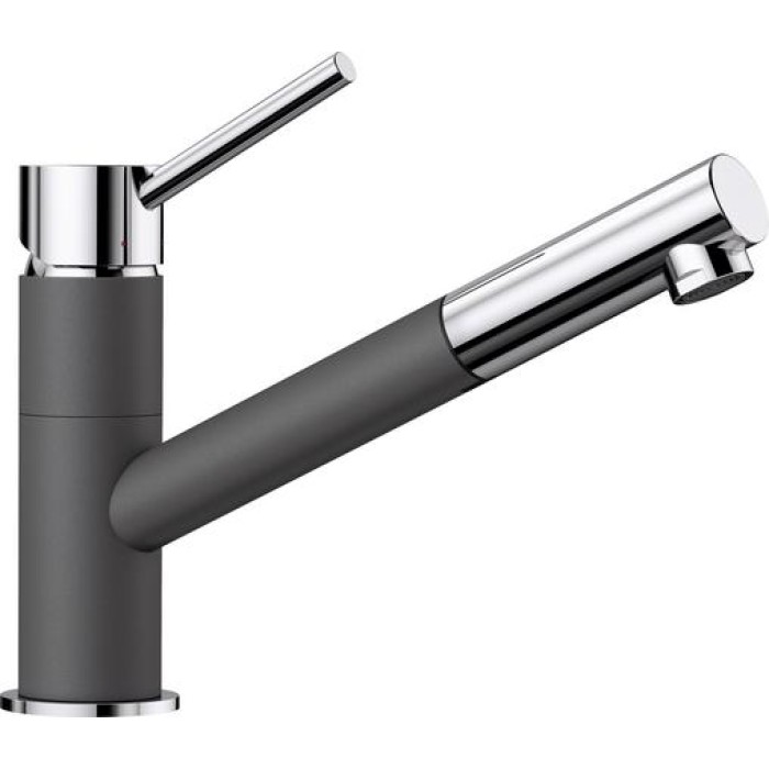 Смеситель кухонный Blanco KANO-S темная скала/хром 525044