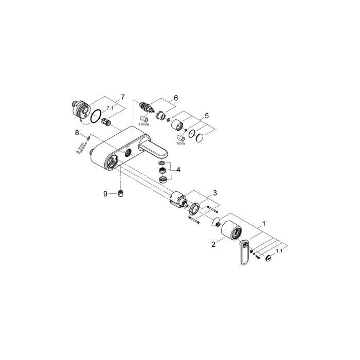 Grohe Veris Смеситель однорычажный для ванны (32195000)