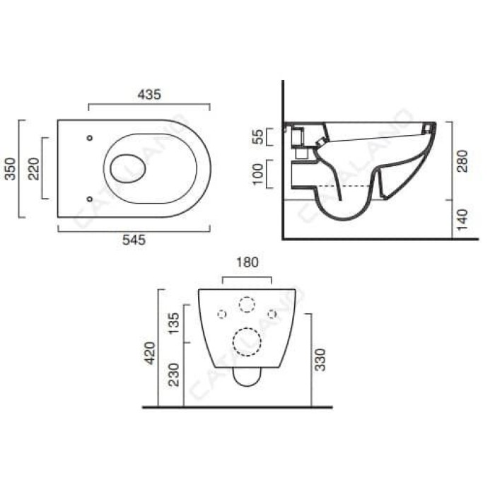 Подвесной унитаз с крышкой Catalano Sfera