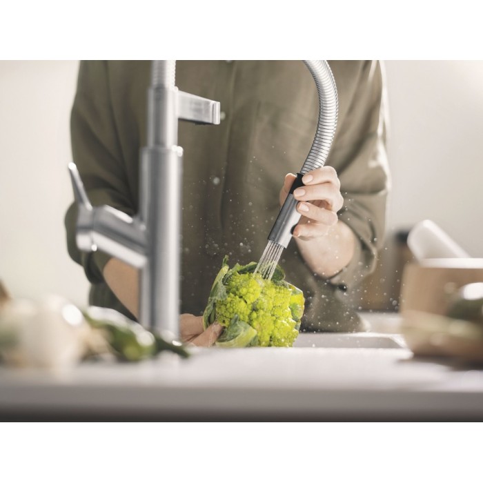 Смеситель кухонный Blanco SOLENTA-S Senso управления слева хром 523126