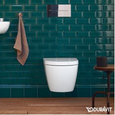 Подвесной безободковый укороченный унитаз Duravit Rimless ME by Starck 2530090000