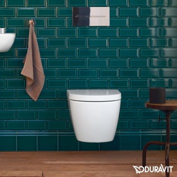 Подвесной безободковый укороченный унитаз Duravit Rimless ME by Starck 2530090000