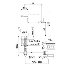 Смеситель для раковины Paffoni Stick (SK075HEWSCR)