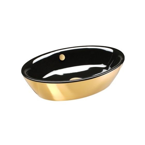 Керамическая раковина 60 см Catalano Gold&Silver, gold/black