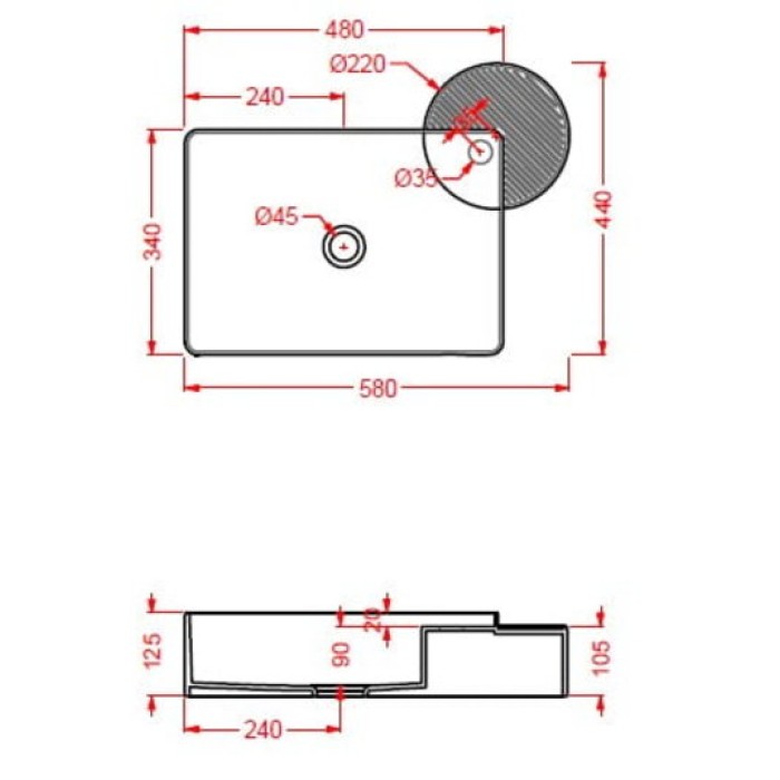 Керамическая раковина 58 см Artceram Cartesio (CAL002 01;99)