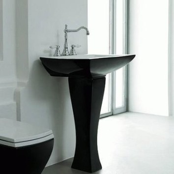 Керамическая раковина 70 см Artceram Jazz, white glossy/black bicolor (JZL004 01;50)