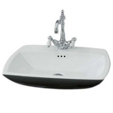 Керамическая раковина 70 см Artceram Jazz, white glossy/black bicolor (JZL004 01;50)