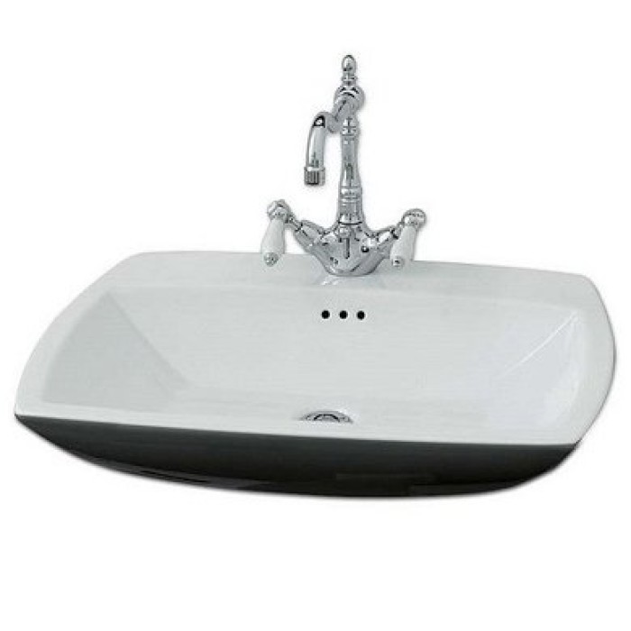 Керамическая раковина 70 см Artceram Jazz, white glossy/black bicolor (JZL004 01;50) Керамическая раковина 70 см Artceram Jazz, white glossy/black bicolor (JZL004 01;50)