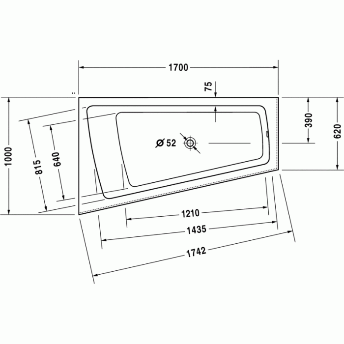 Paiova ванна асимметричная 170 см, левосторонняя 700264000000000 в интернет-магазине «Estet Room» Paiova ванна асимметричная 170 см, левосторонняя 700264000000000 в интернет-магазине «Estet Room»