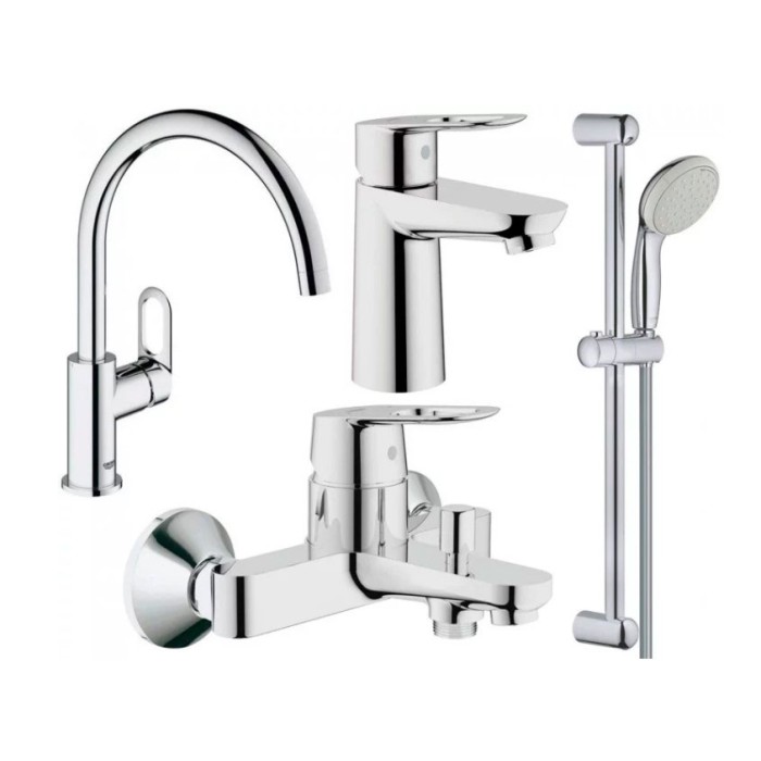 Набор смесителей для ванны и кухни Grohe BauLoop 123225K 4 в 1