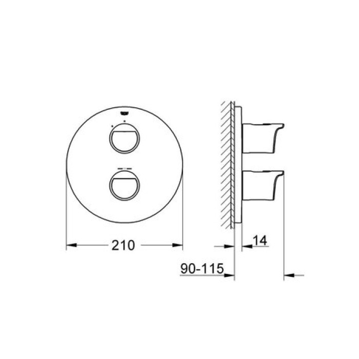 Термостатический смеситель Grohe Grohtherm 2000 NEW 19354001 Термостатический смеситель Grohe Grohtherm 2000 NEW 19354001