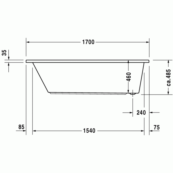 Daro ванна прямоугольная 170 см 700027000000000 в интернет-магазине «Estet Room»