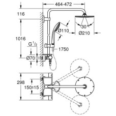 Душевая система Grohe Euphoria xxL system 210 26363000